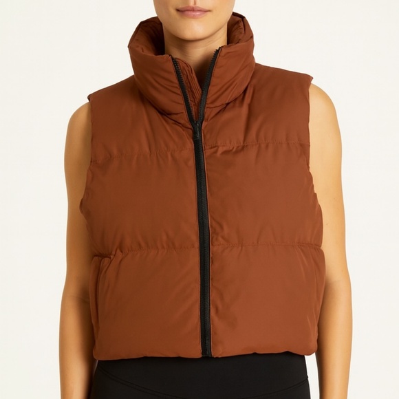 SHEIN Puffer Vest | Size XS | Brown - Picture 1 of 6